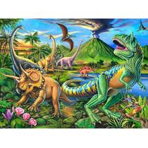 Quebra-cabeça RANSUNN Dinosaur 100 peças para crianças de 4 a 8 anos