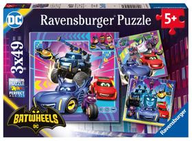Quebra-cabeça Ravensburger Batwheels 3x49 peças para crianças 4-8