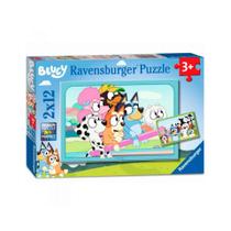 Quebra-cabeça Ravensburger Bluey 2x12 peças 26x18 cm