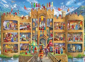 Quebra-cabeça Ravensburger Castle Cutaway 150 peças para crianças Quebra-cabeça Ravensburger Castle Cutaway 150 peças para crianças