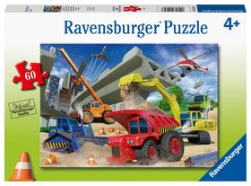 Quebra-cabeça Ravensburger Construction Trucks 60 peças Quebra-cabeça Ravensburger Construction Trucks 60 peças