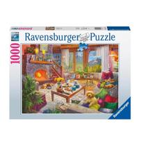 Quebra-cabeça Ravensburger Cozy Cabin 1000 peças Quebra-cabeça Ravensburger Cozy Cabin 1000 peças