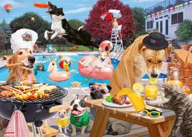 Quebra-cabeça Ravensburger Dog Days of Summer 1000 peças Quebra-cabeça Ravensburger Dog Days of Summer 1000 peças