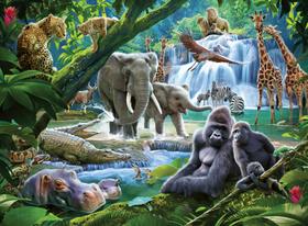 Quebra-cabeça Ravensburger Jungle Animals 100 peças para crianças Quebra-cabeça Ravensburger Jungle Animals 100 peças para crianças