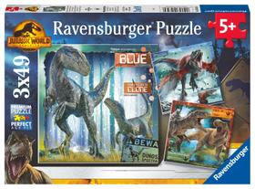 Quebra-cabeça Ravensburger Jurassic World Dominion 3x49 peças para crianças
