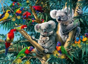 Quebra-cabeça Ravensburger Koalas em uma árvore 500 peças Quebra-cabeça Ravensburger Koalas em uma árvore 500 peças