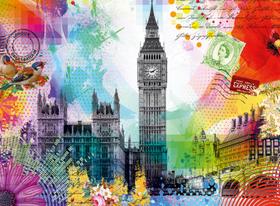 Quebra-cabeça Ravensburger London, cartão postal de 500 peças