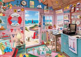 Quebra-cabeça Ravensburger My Haven No.7: My Beach Hut 1000 unidades Quebra-cabeça Ravensburger My Haven No.7: My Beach Hut 1000 unidades