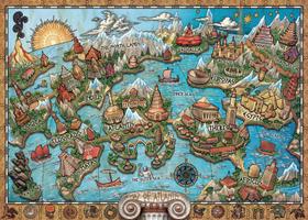 Quebra-cabeça Ravensburger Mysterious Atlantis 1000 peças