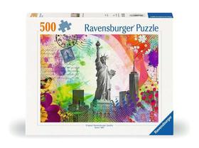 Quebra-cabeça Ravensburger New York, cartão postal de 500 peças Quebra-cabeça Ravensburger New York, cartão postal de 500 peças