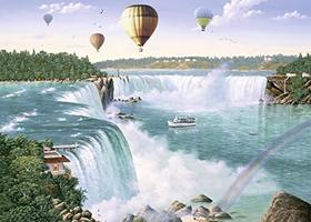 Quebra-cabeça Ravensburger Niagara Falls 1000 peças - 19871 - Cada peça é única, a tecnologia Softclick significa que as peças se encaixam perfeitamente