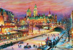 Quebra-cabeça Ravensburger Ottawa Winterlude 1000 peças