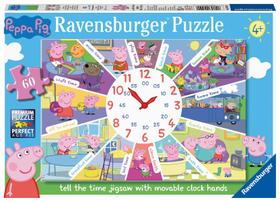Quebra-cabeça Ravensburger Peppa Pig Tell The Time 60 peças para crianças