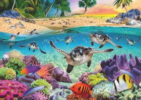 Quebra-cabeça Ravensburger Race of The Baby Sea Turtles 500 unidades