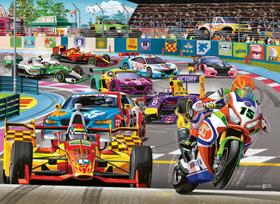 Quebra-cabeça Ravensburger Racetrack Rally 60 peças para crianças Quebra-cabeça Ravensburger Racetrack Rally 60 peças para crianças