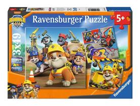 Quebra-cabeça Ravensburger Rubble & Crew 3x49 peças para crianças com mais de 5 anos