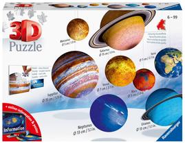 Quebra-cabeça Ravensburger Solar System 540 peças 3D Quebra-cabeça Ravensburger Solar System 540 peças 3D