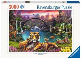 Quebra-cabeça Ravensburger Tigers in Paradise 3000 peças