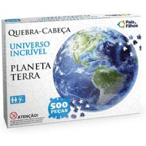 Quebra-Cabeça Redondo 500 Peças Mundo Terra Dragões Araras