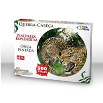 Quebra Cabeça Redondo 500 peças Onça-Pintada - Pais e Filhos