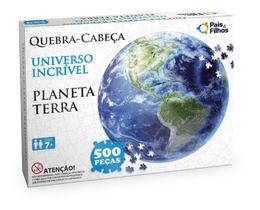 Quebra Cabeça Redondo 500 Peças Planeta Terra Criança Adulto