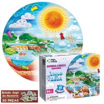 Quebra Cabeça Redondo Ciclo Da Agua Educativo 40pc