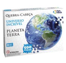 Quebra cabeça Redondo do Planeta Terra 500 peças Puzzle QC Pais e filhos