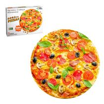 Quebra-Cabeça Redondo Formato de Pizza Brinquedo C/ 500 Pçs