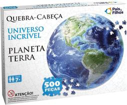 Quebra-Cabeça Redondo Planeta Terra - 500 Peças