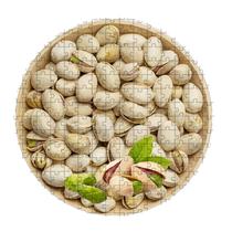 Quebra-cabeça redondo Prato de Pistache 50 peças MDF