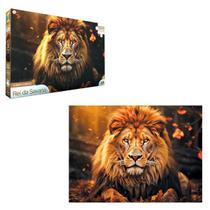 Quebra Cabeça Rei Da Savana Leão 1000 Peças Puzzle Premium Quebra Cabeça Rei Da Savana Leão 1000 Peças Puzzle Premium