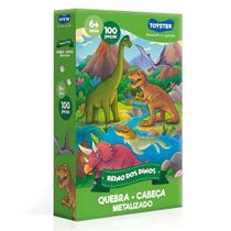 Quebra Cabeca Reino Dos Dinos 100 Pecas Toyster 2720