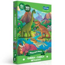 Quebra cabeca reino dos dinos 100 pecas toyster Quebra cabeca reino dos dinos 100 pecas toyster