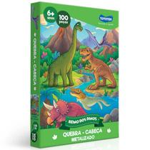 Quebra cabeca reino dos dinos 100 pecas toyster