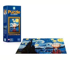 Quebra-Cabeça Releitura De Arte A Noite Estrelada Luciano Martins Com 260 Peças - Nig Brinquedos Quebra-Cabeça Releitura De Arte A Noite Estrelada Luciano Martins Com 260 Peças - Nig Brinquedos