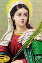 Quebra-Cabeça Religioso Cognitivo Santa Luzia 35 peças MDF o chaveiro Quebra-Cabeça Religioso Cognitivo Santa Luzia 35 peças MDF o chaveiro