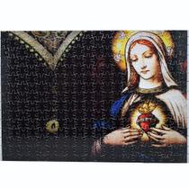 Quebra-Cabeça Religioso Imaculado Coração de Maria de 300 peças + Terço Especial - Coleção TEA e Amor
