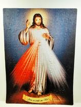 Quebra-Cabeça Religioso Jesus Misericordioso de 500 peças em Madeira