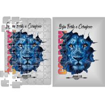 Quebra Cabeça Religioso Seja Forte e Corajoso c/ 60 pçs