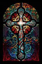 Quebra-Cabeça Religioso Vitral Arte Sacra 300 peças MDF Quebra-Cabeça Religioso Vitral Arte Sacra 300 peças MDF