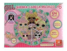 Quebra Cabeça Relogio Doll Brincadeira De Criança Loll 64 Peças Educativo