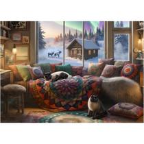 Quebra-cabeça Rocorose Iceland Aurora Christmas 1000 peças para adulto Quebra-cabeça Rocorose Iceland Aurora Christmas 1000 peças para adulto