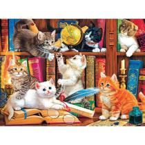 Quebra-cabeça RoseArt Fancy Cats Library Mischief 750 peças