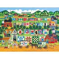 Quebra-cabeça RoseArt Home Country Quilt Valley Farm 1000 unidades