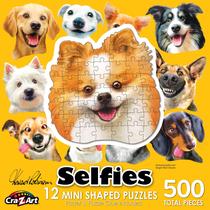 Quebra-cabeça RoseArt, selfies de cães em forma de mini, 500 peças
