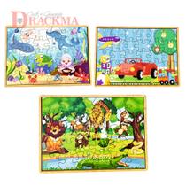 Quebra-cabeça Safari, Marinho e Veiculos