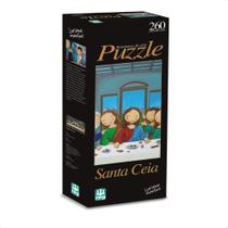 Quebra Cabeça Santa Ceia Infantil 260 Peças Releituras De Arte Luciano Martins Raciocínio lógico Nig Brinquedos - 0576
