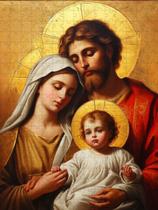 Quebra-Cabeça Santa Sagrada Familia Inspiradora de 300 peças mdf