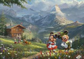 Quebra-cabeça Schmidt 1000 peças Mickey & Minnie Alpes 69x50 cm Quebra-cabeça Schmidt 1000 peças Mickey & Minnie Alpes 69x50 cm