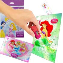 Quebra Cabeça Sereia Ariel + Borracha + Posters + Adesivo Princesas Disney